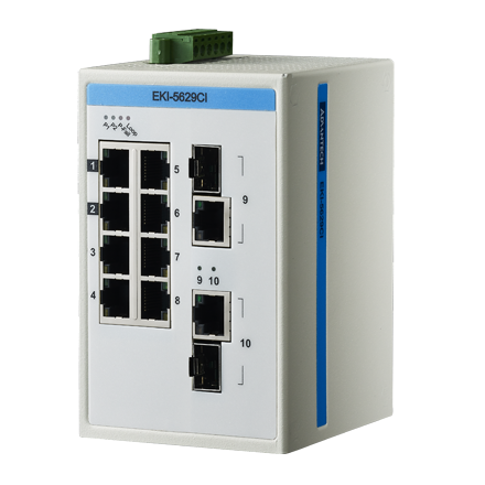ProView 8-Port Gigabit Industrial Switch with 2x RJ45/SFP Combo, Extreme Temp -40~75&#8451;